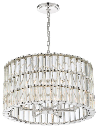Crystorama Elliot 6-Light Chandelier Polished NickelBy Crystorama Lighting