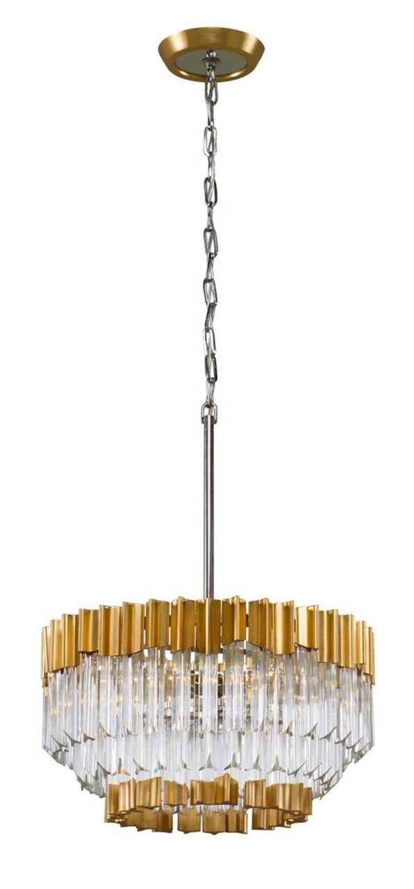 Chrysalis Pendant, 9-Light, Modern Brass, Black Crystal, 20.5"W (131142-SKT-LONG-86-BP0756 5YZVFF)