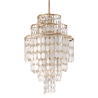 Giselle Chandelier, 24-Light, Delphine, Metal, Crystal Shade, 46"W (1-1962-24-18 ALVNZ)