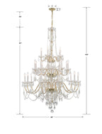 Traditional 25 Light Crystal Chandelier