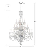 Traditional 25 Light Crystal Chandelier