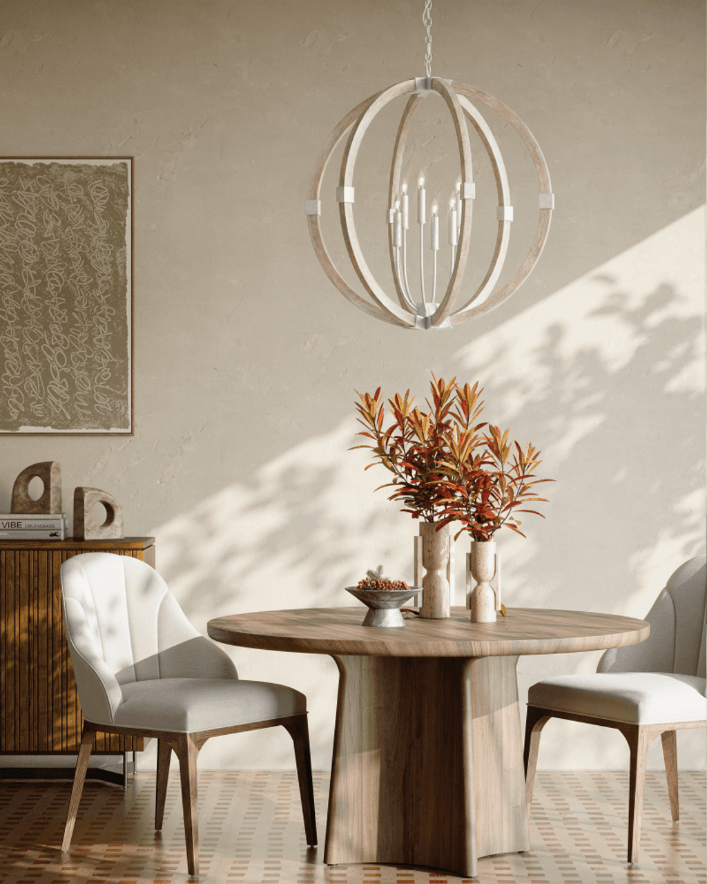 Bastian Sandstone Orb Chandelier