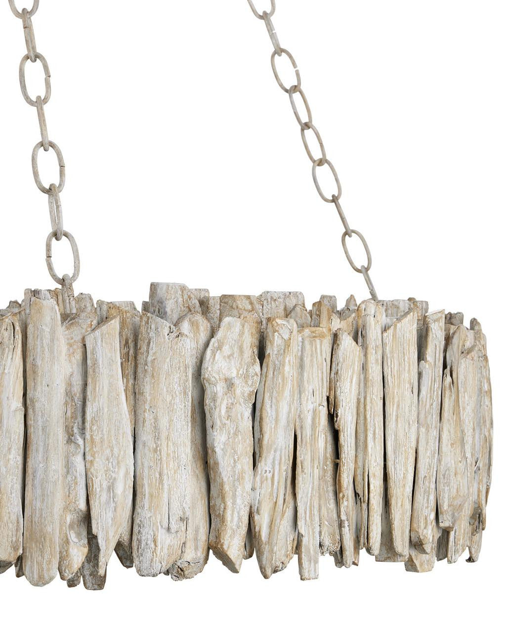 Driftwood Whitewash Ring Chandelier
