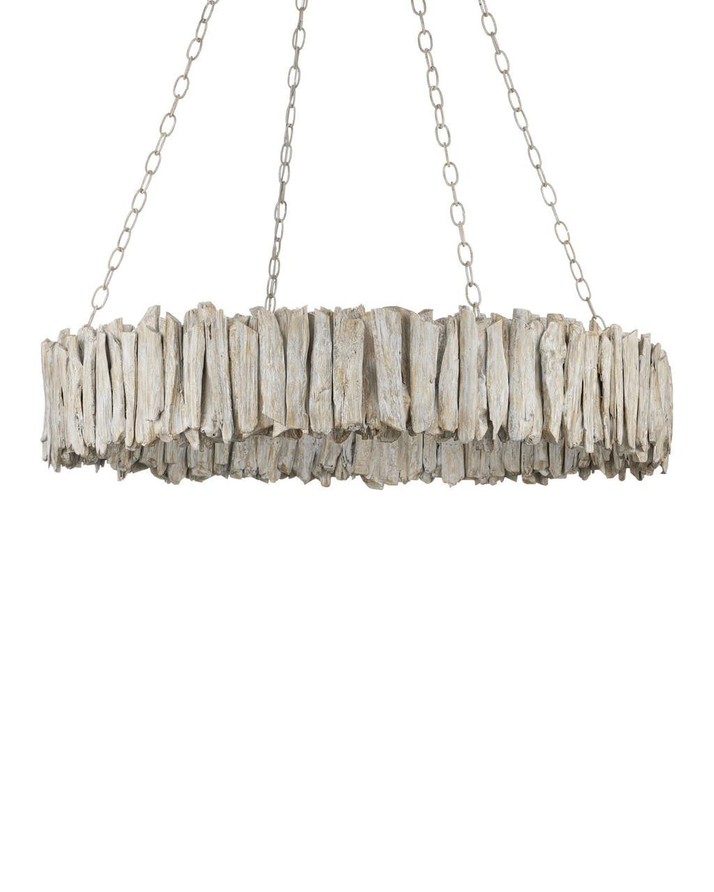 Driftwood Whitewash Ring Chandelier