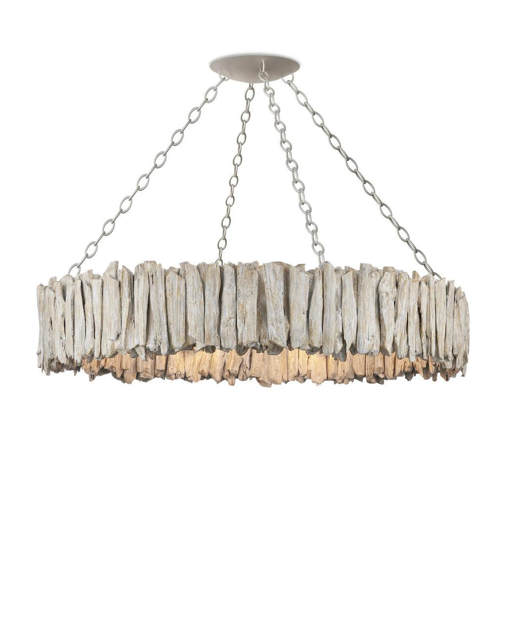 Driftwood Whitewash Ring Chandelier
