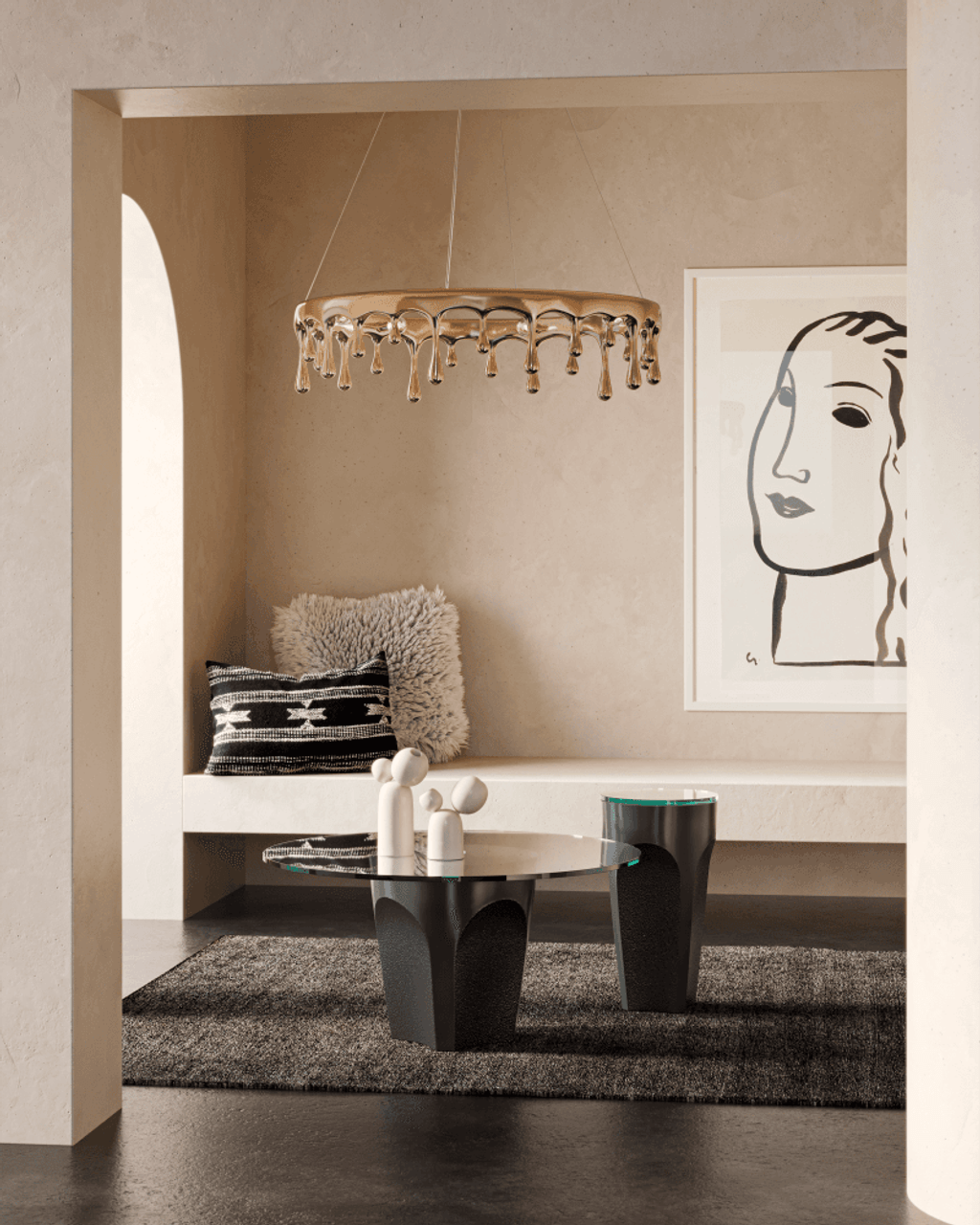 Liquid Gold Chandelier