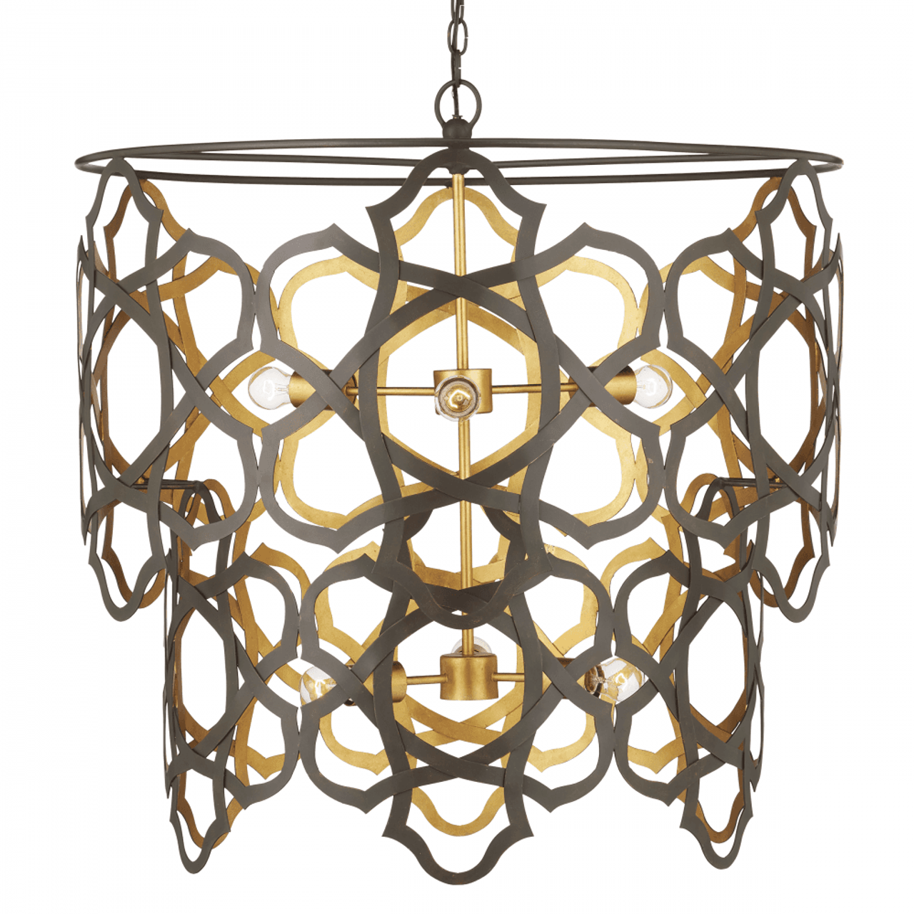 Mauresque Medium Bronze & Gold Chandelier