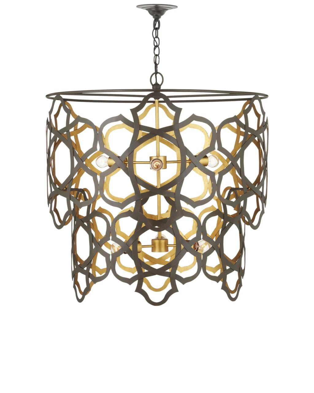 Mauresque Medium Bronze & Gold Chandelier