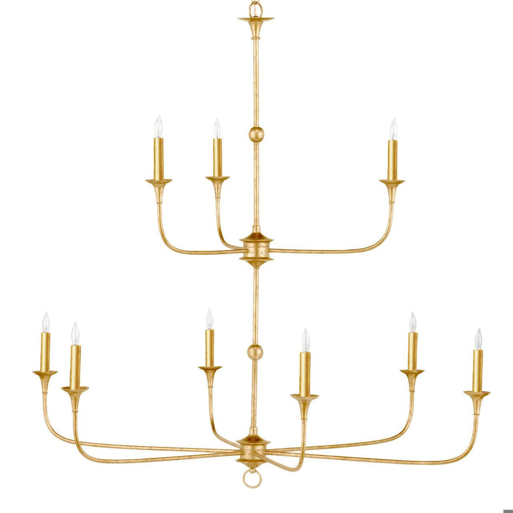 Nottaway Two-Tier Gold Chandelier