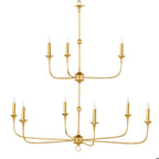 Nottaway Two-Tier Gold Chandelier