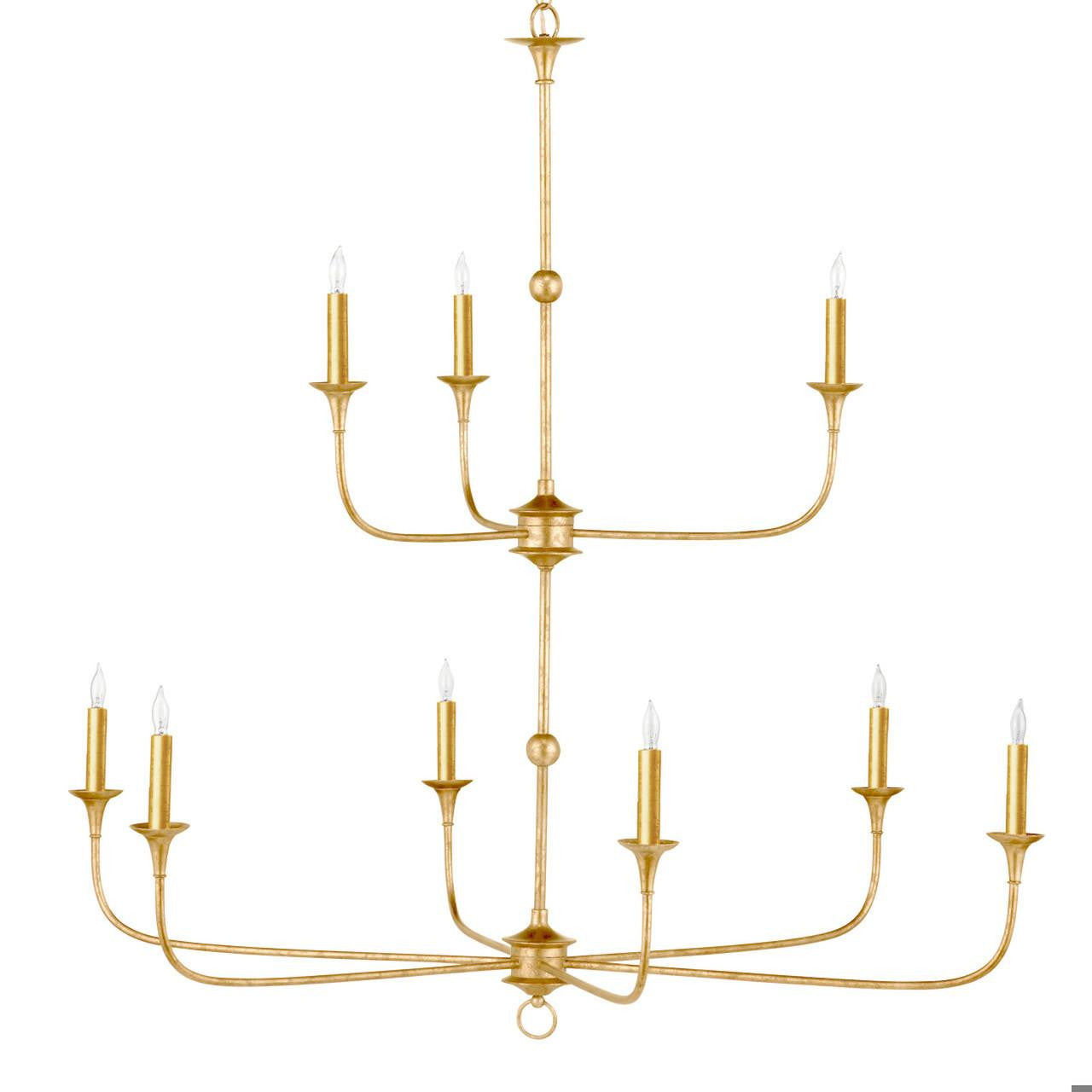 Nottaway Two-Tier Gold Chandelier