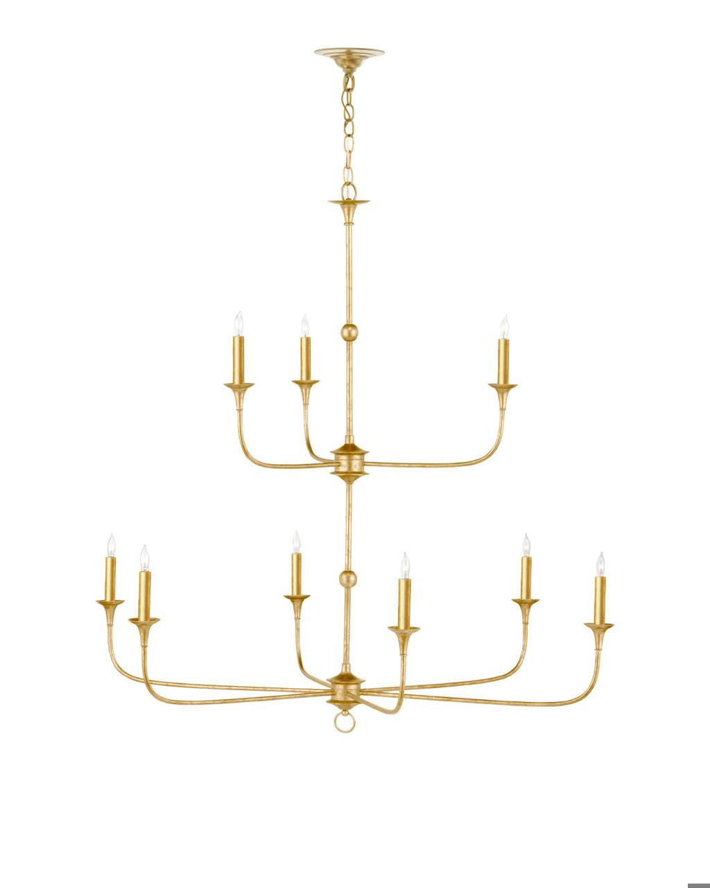 Nottaway Two-Tier Gold Chandelier