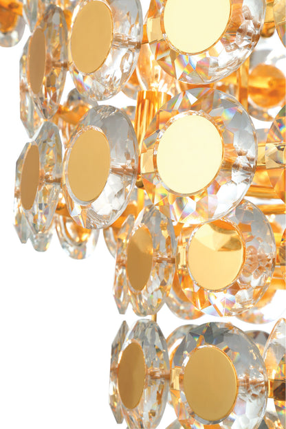 Eurofase Lighting 44289 Perrene 24 Light 32"W Waterfall - GoldBy Eurofase Lighting