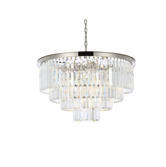 Elegant Lighting 1231D32/RC Sydney 17 Light 32"W Crystal - Polished NickelBy Elegant Furniture & Lighting