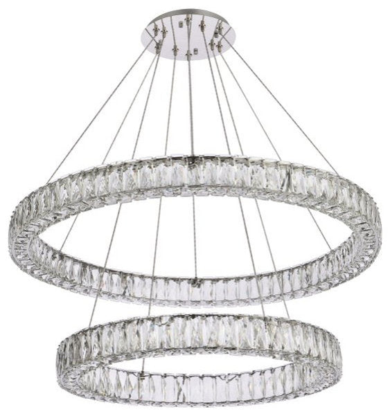Modern Chrome 2-Light ChandelierBy Home Living