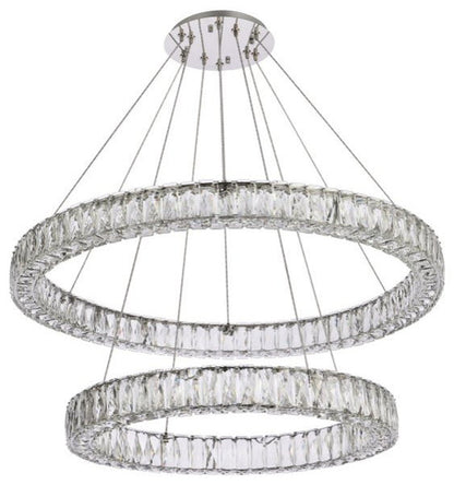 Modern Chrome 2-Light ChandelierBy Home Living