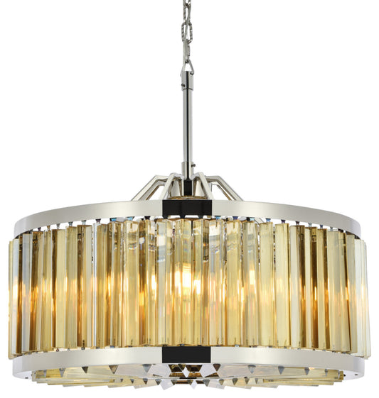 Elegant Lighting 1203D28-GT/RC Chelsea 8 Light 28"W Crystal Drum - PolishedBy Elegant Furniture & Lighting