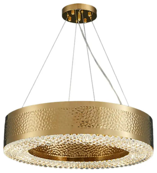 Giovanni Gold Plated Crystal Chandelier, Diameter 32"By MORSALE