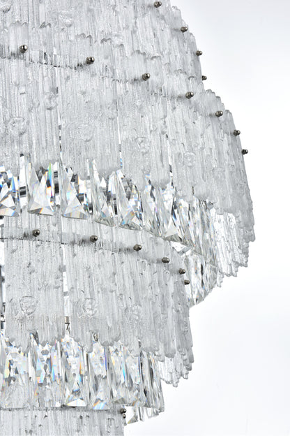 Home Living 36" Chandelier, ChromeBy Home Living