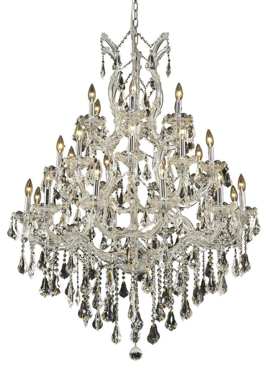 Maria Theresa 28 Light Mini Chandelier, Chrome, ClearBy Elegant Furniture & Lighting