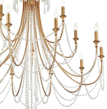 Crystorama arc-1919-ga-cl-mwp-xb-5524-WB Arcadia  15-Light 2-Tier ChandelierBy Crystorama Lighting