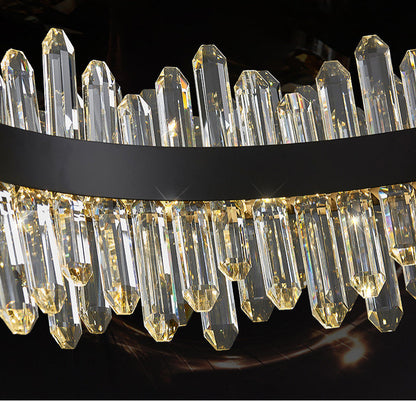 Ingria | Modern Ring LED Crystal Chandelier for Living Room, Dining Room, Dia39.4"By Miron Demid LLC