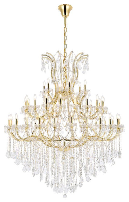 Elegant 2800G60G/RC Maria Theresa 49-Light Gold Chandelier ClearBy Elegant Furniture & Lighting