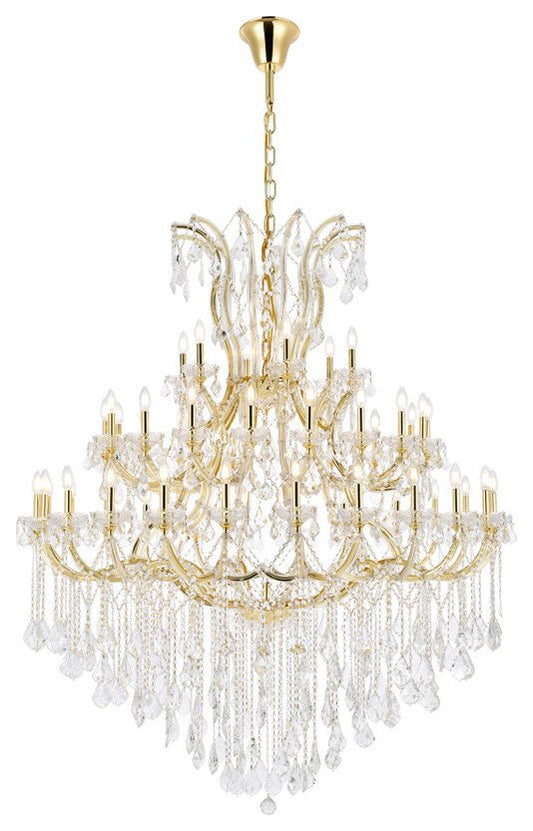Elegant 2800G60G/RC Maria Theresa 49-Light Gold Chandelier ClearBy Elegant Furniture & Lighting