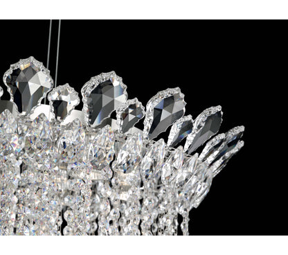 Trilliane Strands 8-Light Pendant in Stainless Steel With Clear Heritage CrystalBy Schonbek