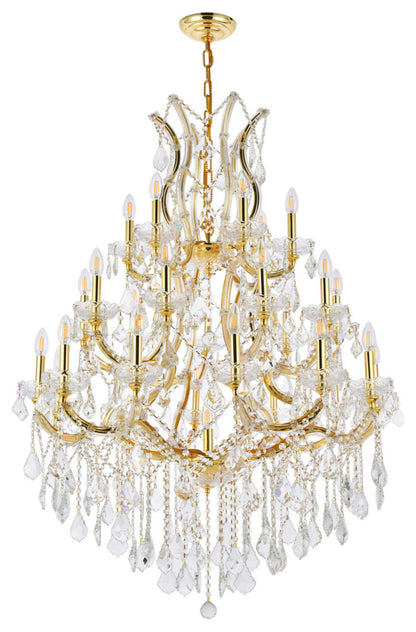 Elegant Lighting 2800D38/RC Maria Theresa 28 Light 38"W Crystal - ChromeBy Elegant Furniture & Lighting