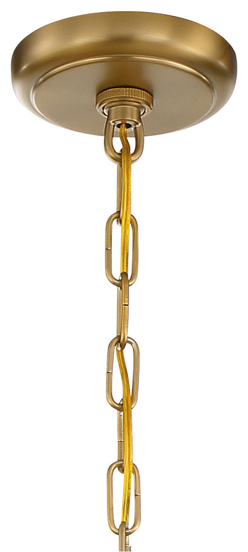 Calypso 6 Light Crystal Teardrop Vibrant Gold ChandelierBy Crystorama Lighting