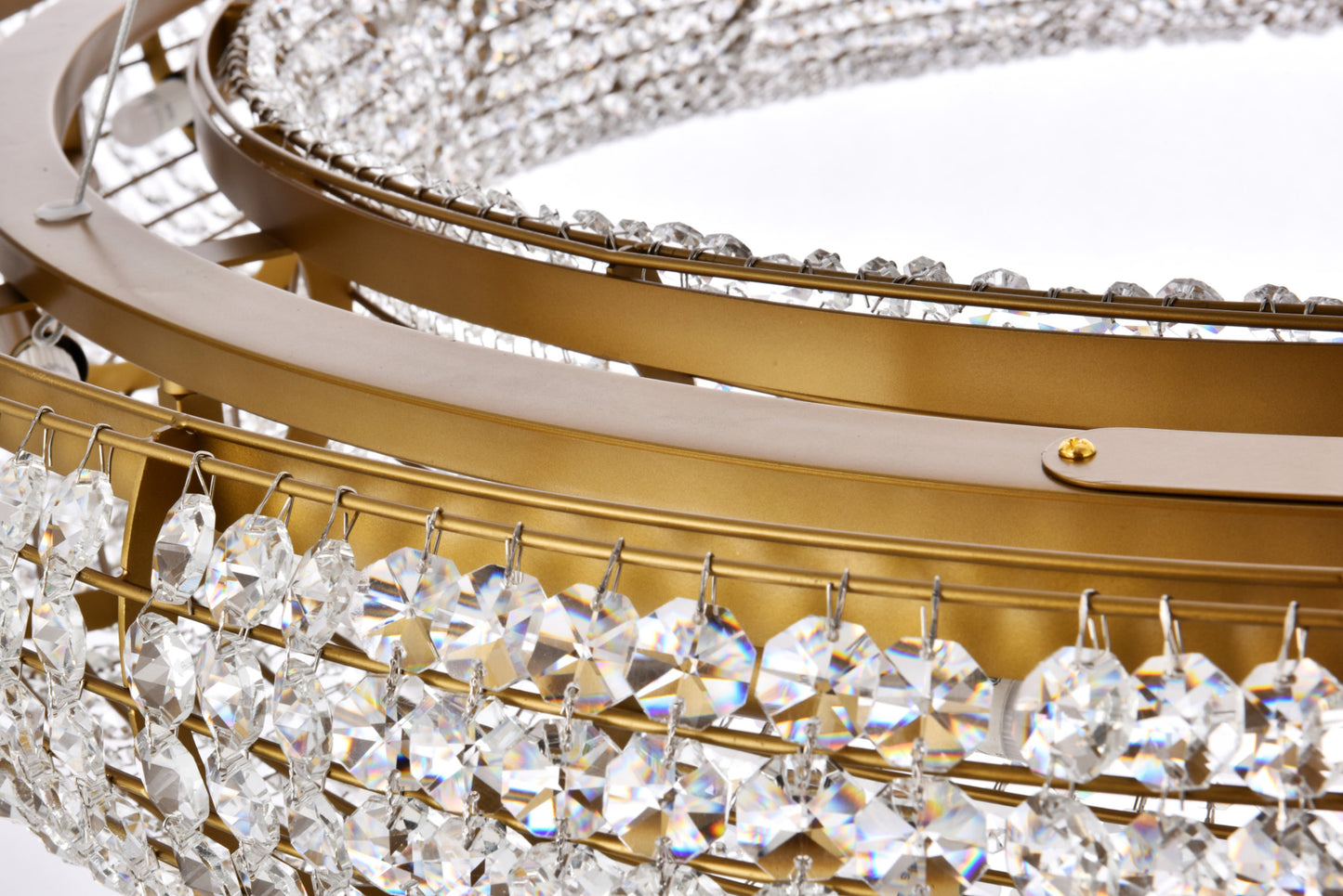 Elegant Lighting 2114G41/RC Paris 18 Light 41"W Crystal Ring - ChromeBy Elegant Furniture & Lighting