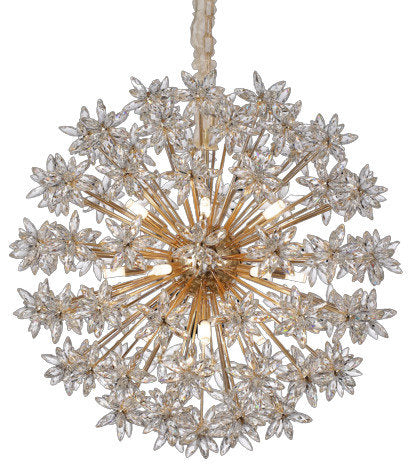 Bouquet 18-Light Round Chandelier - Crystal/GoldBy Michael Amini