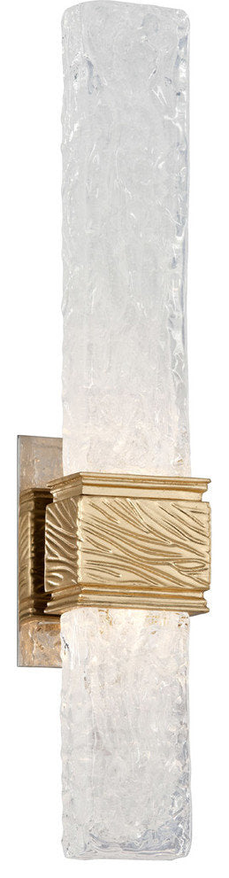 Freeze 2-Light LED Sconce, Gold Leaf and Hand-Crafted Venetian GlassBy Corbett Lighting