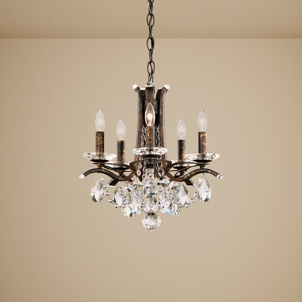 Schonbek Va8304N-76S 5 Light Crystal Chandelier, Heirloom BronzeBy Schonbek