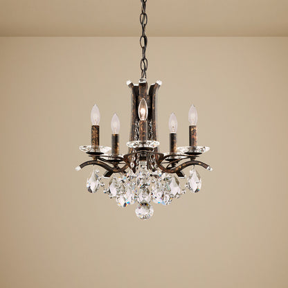 Schonbek Va8304N-76S 5 Light Crystal Chandelier, Heirloom BronzeBy Schonbek