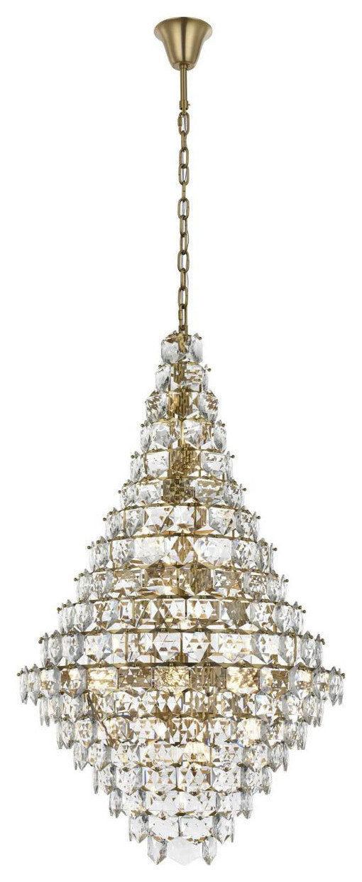 Adaline 38 Light Chandelier, Satin GoldBy Elegant Furniture & Lighting
