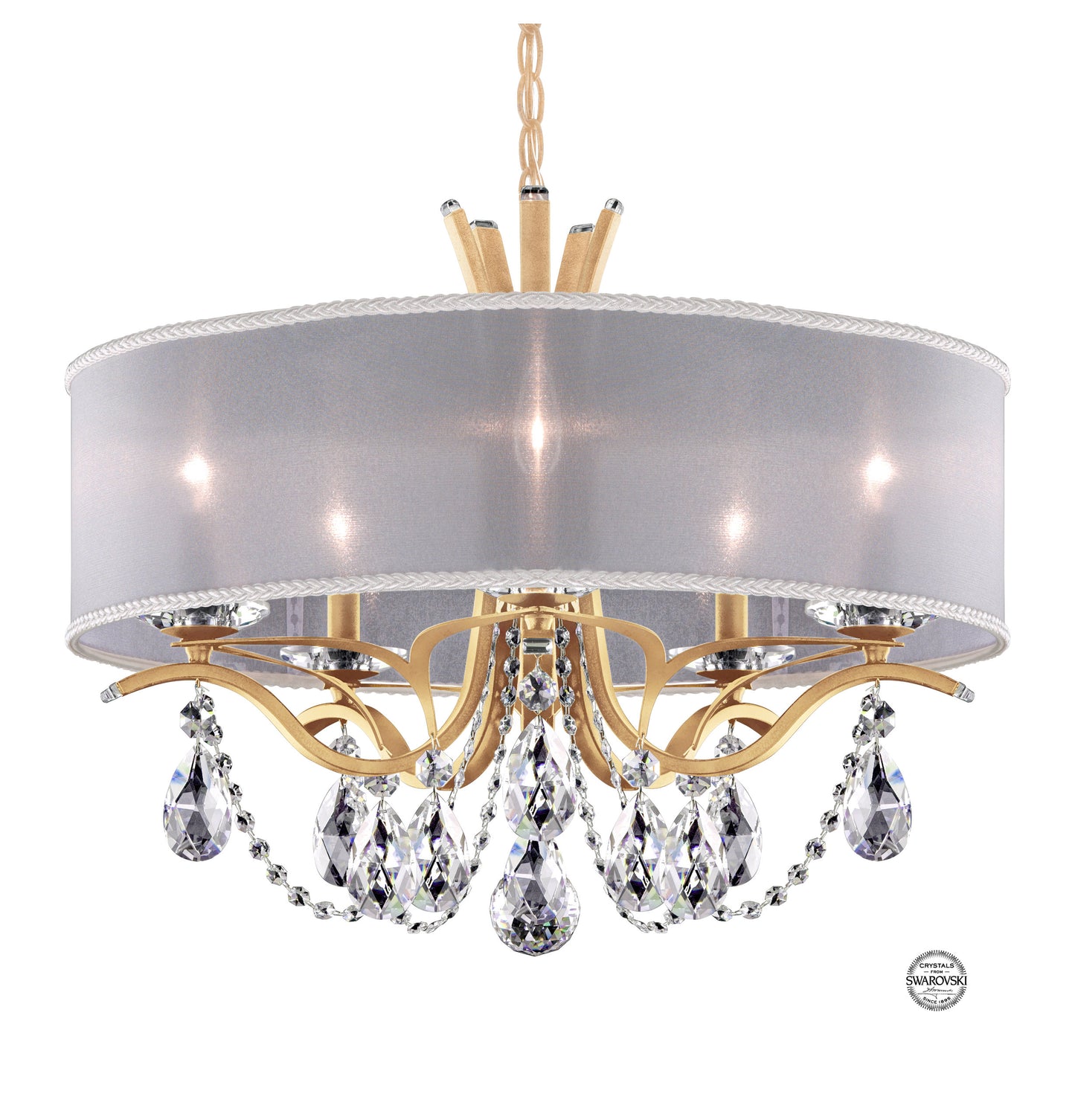 Schonbek Va8305N-26S1 5 Light Crystal Chandelier, French GoldBy Schonbek