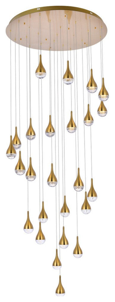 Amherst LED Chandelier in Satin GoldBy Elegant Furniture & Lighting