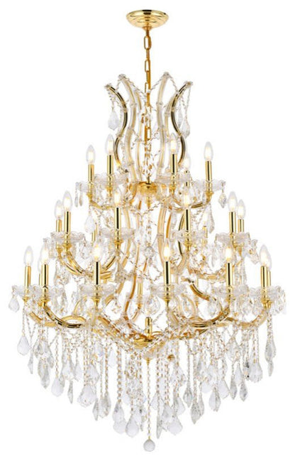 Elegant Lighting 2800D38/RC Maria Theresa 28 Light 38"W Crystal - ChromeBy Elegant Furniture & Lighting