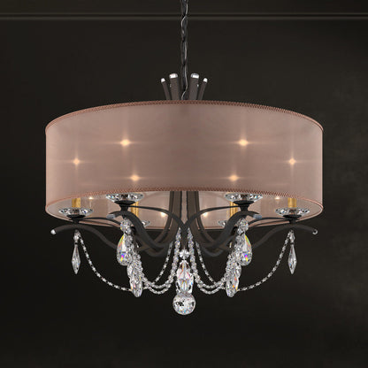 Schonbek Va8306N-51H3 6 Light Crystal Chandelier, BlackBy Schonbek