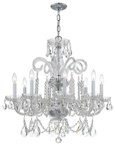 Crystal 8-Light Chandelier in Classic Style, 27"Wx27"HBy Crystorama Lighting