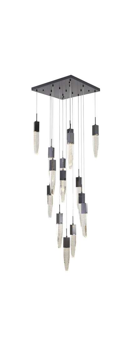 Bethel International ADS22C24BG 15 Light Chandelier, BlackBy Bethel Intl.