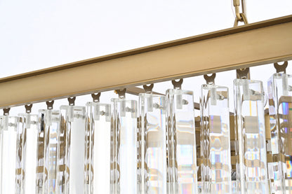 Elegant Lighting 1201S34 Sydney 21 Light 34"W Crystal Waterfall - Satin GoldBy Elegant Furniture & Lighting