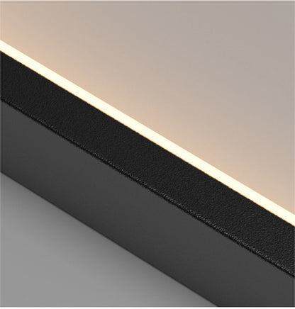 Lavagna | Ultramodern Rectangle Hanging LED Chandelier, Gold, 4 Lights (H177.2"), Cool Light, Non-DimmableBy Miron Demid LLC