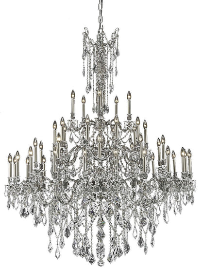 Elegant Lighting 9245G54-GT/RC Rosalia 45 Light 54"W Crystal - PewterBy Elegant Furniture & Lighting