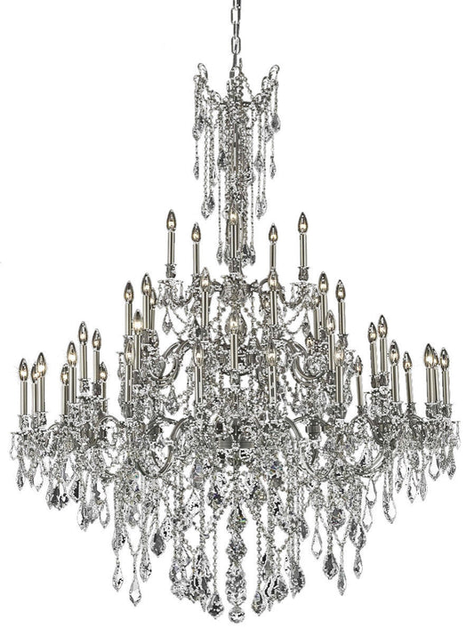 Elegant Lighting 9245G54-GT/RC Rosalia 45 Light 54"W Crystal - PewterBy Elegant Furniture & Lighting
