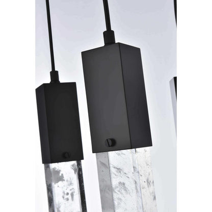 Aurora 8 Light Pendant, BlackBy Elegant Furniture & Lighting