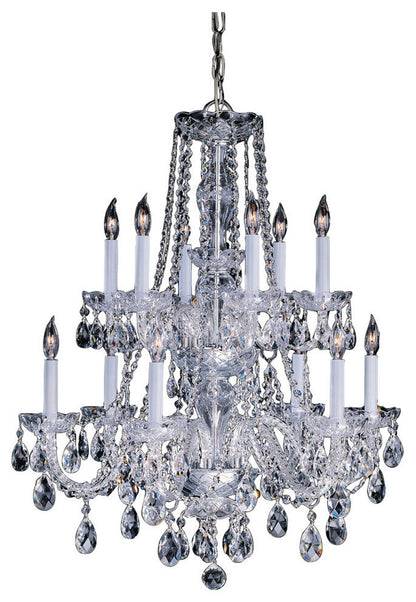 Crystorama 12-Light Swarovski Spectra Crystal Brass Chandelier, Polished BrassBy Crystorama Lighting