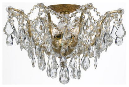 Crystorama Filmore 5-Light Swarovski Strass Crystal Semi-Flush, Antique GoldBy Crystorama Lighting